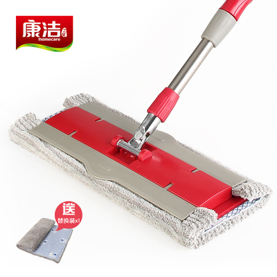 毛巾布夹固式超细纤维平板拖把