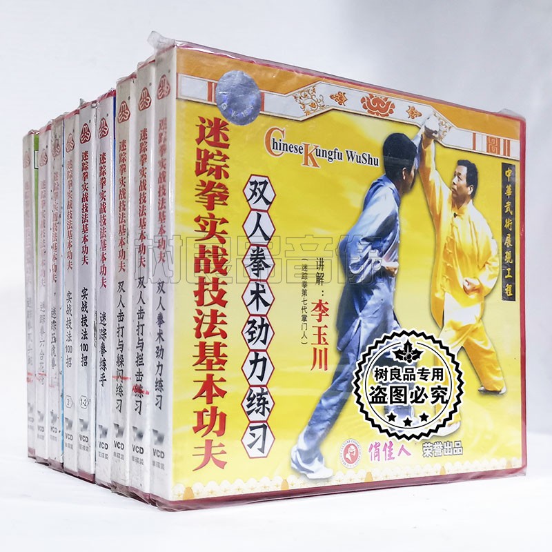俏佳人正版武术光盘 迷踪拳实战技法基本功夫全套12VCD碟片李玉川