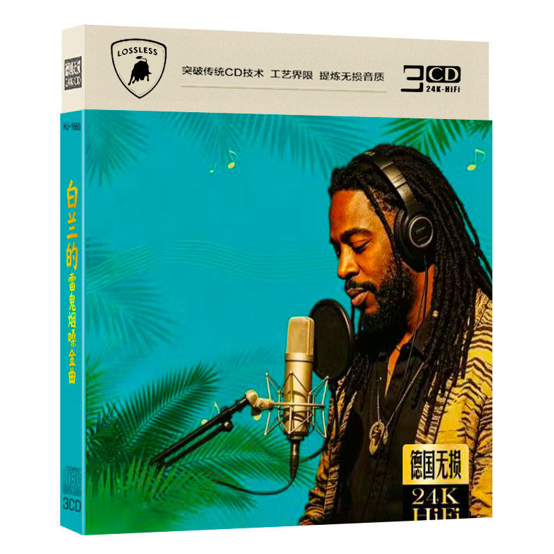 白兰的烟嗓金曲cd 雷鬼版流行歌曲摇太阳无损高品质汽车载碟片