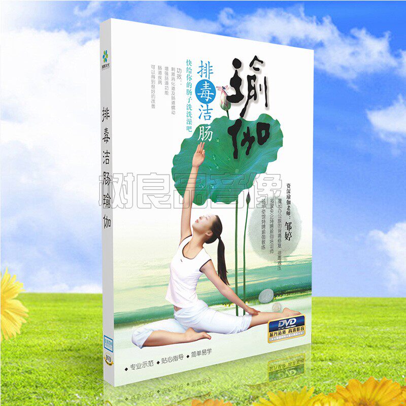 正版邹婷排毒洁肠瑜伽教学视频排毒养颜健身操瑜伽教程DVD光盘