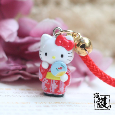 三丽鸥hellokitty凯蒂猫KT公仔女精致手机链短款U盘吊坠挂件挂饰 - 封面