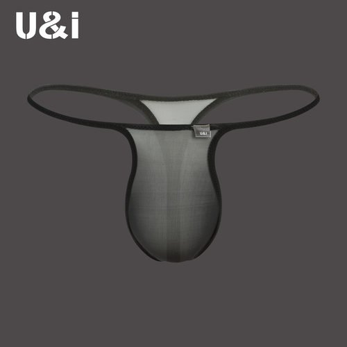 U＆I冰丝超薄透气男士丁字裤