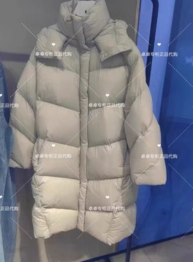 4折欧家专柜2023新秋冬超轻连帽长款羽服外套女潮1TY433689F现货