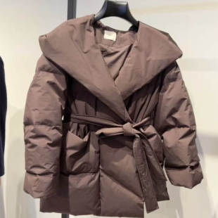 4折欧家专柜2025冬新连帽袍式 中长羽绒服外套女潮1SY433165F现货