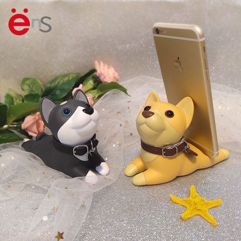 semk卡通小狗狗手机支架 柴犬哈士奇懒人手机座 桌面摆件创意礼物