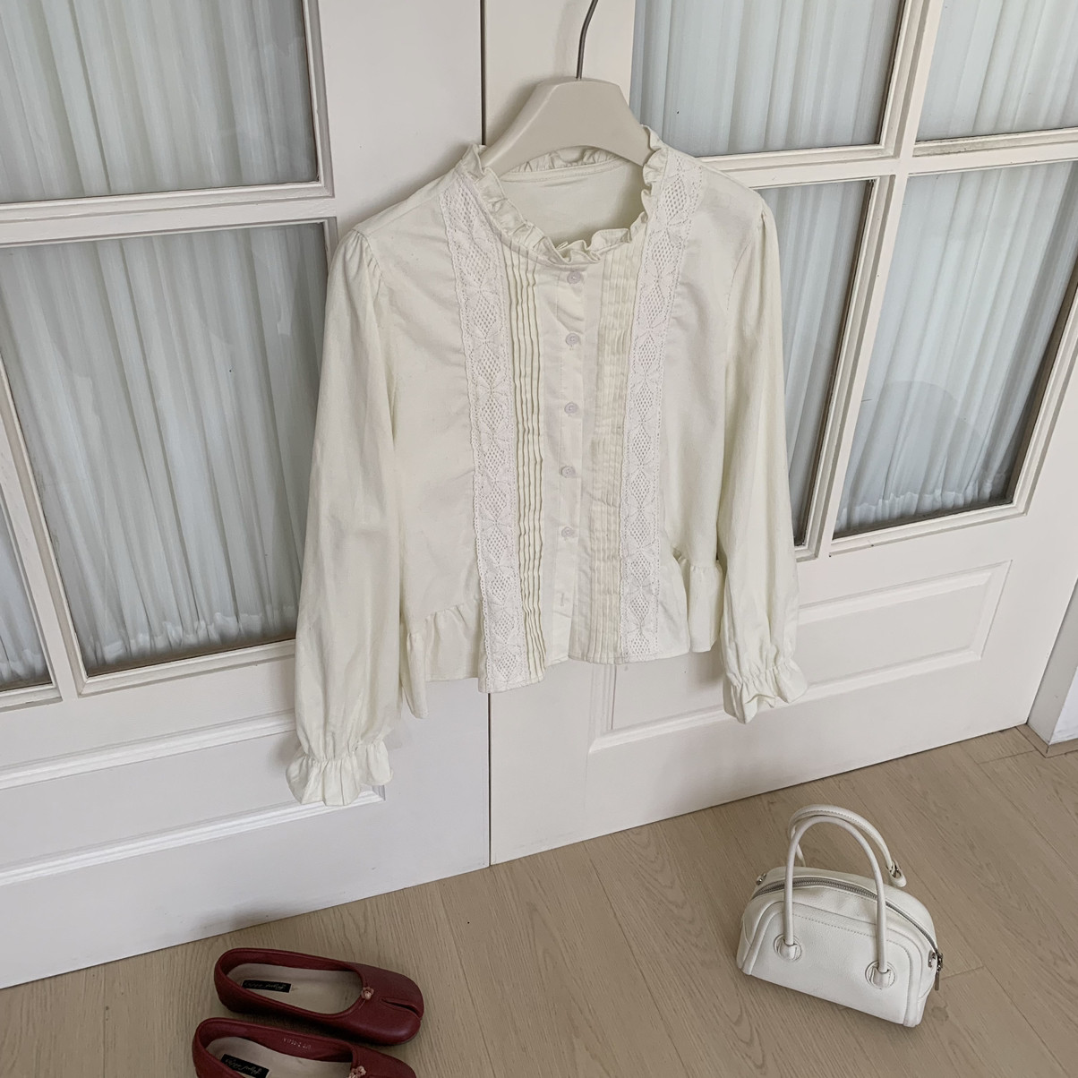 可可小立领花边叠穿单穿都出圈～拼接蕾丝氛围感满满小衫G6275,女装/女士精品,毛针织衫,淘宝优惠券,粉丝福利购,淘宝优惠卷