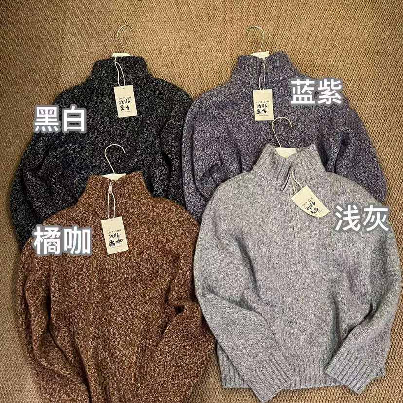 Cecil简约高领半拉链休闲保暖毛衣YS125116