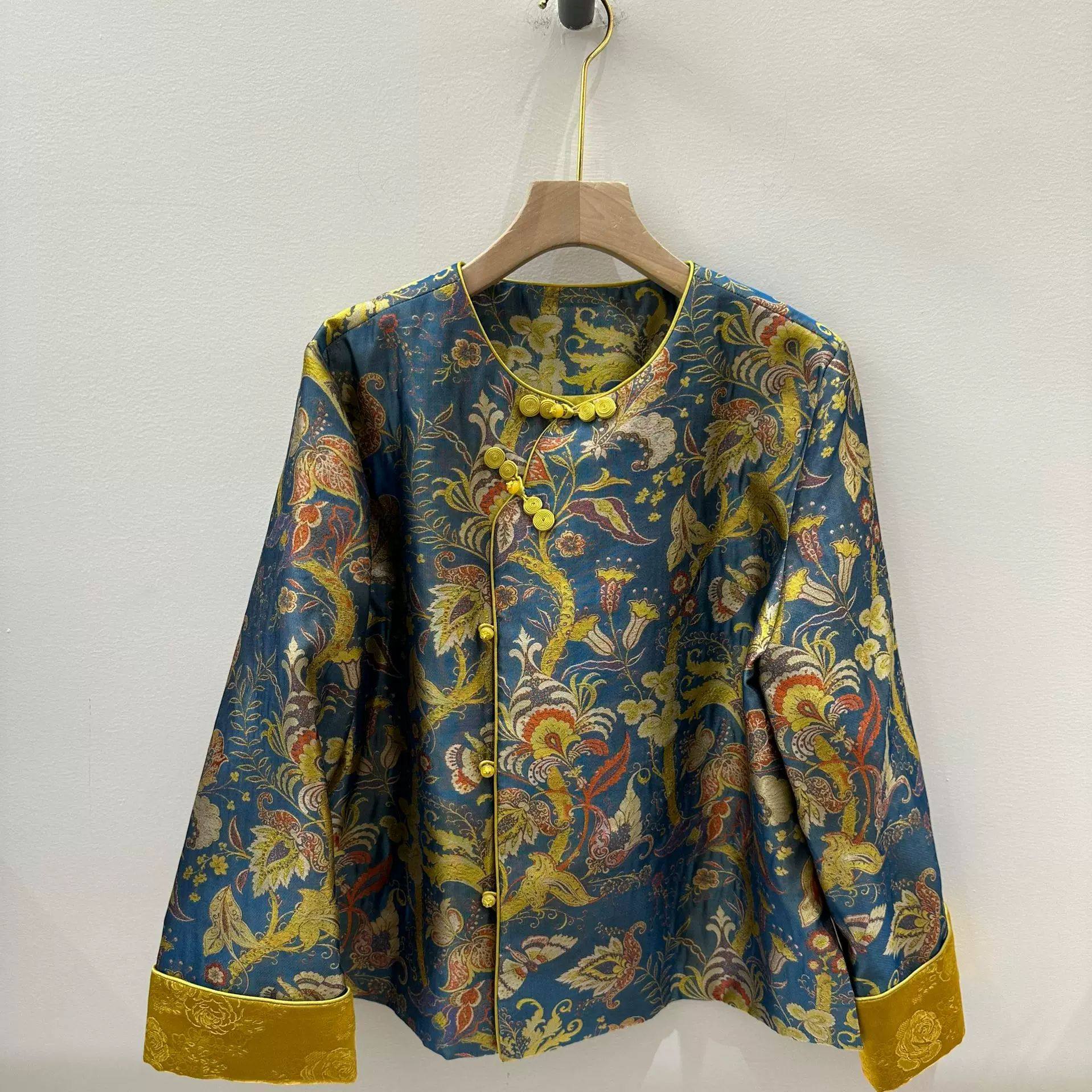 Cecil人丝提花外套女2025秋年新款复古时尚洋气短外套TD123253