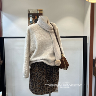 Cecil松紧腰豹纹裙把野性时髦和舒服到不想脱焊死了半身裙25341