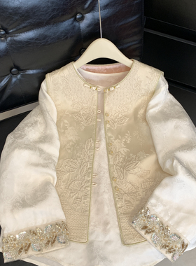 可可26年早春新中式素雅简约中式马甲33682