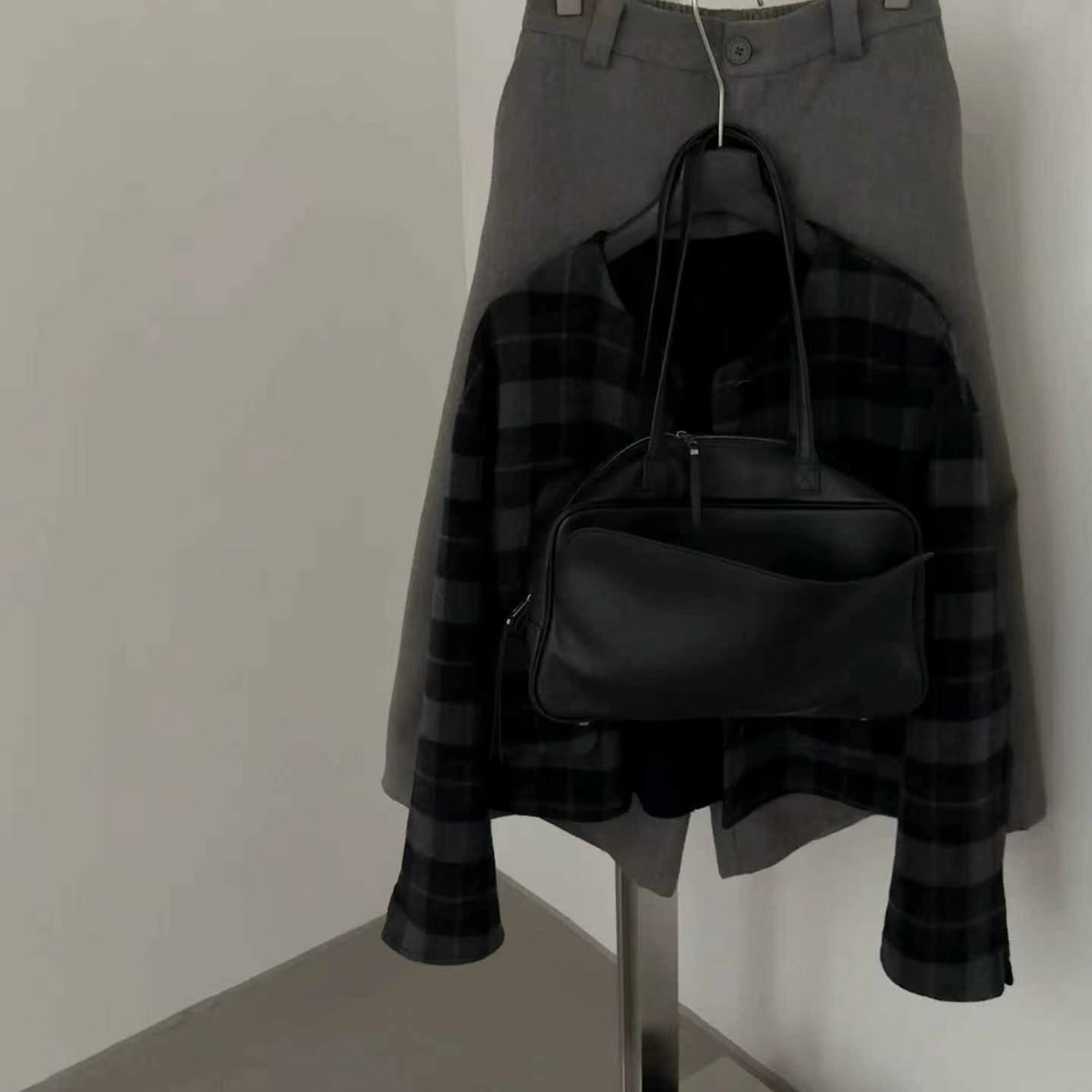 Cecil冬上新复古格纹百搭时尚羊毛外套（含70羊毛）N9520