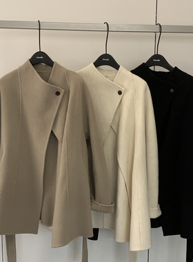 Cecil系高级感气质一粒扣中长款羊毛外套(配腰带)N81071