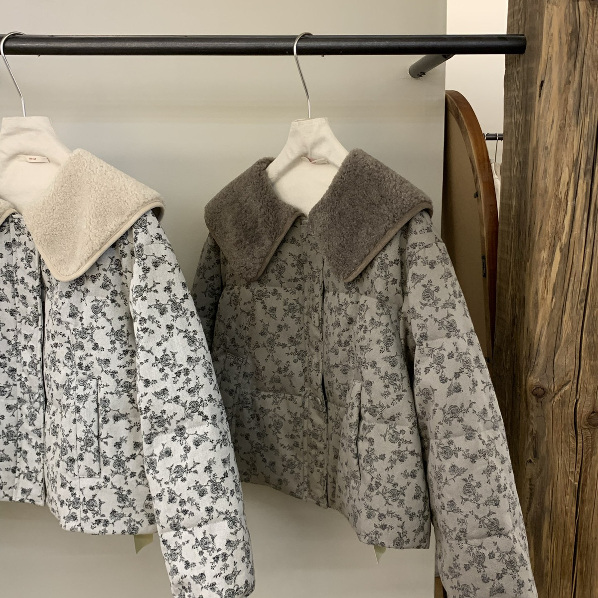 Cecil花面料看实物绝美上身超级气质洋气的保暖羽绒服外套W50112