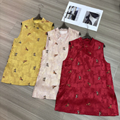 马甲YS2 可可 温婉气质烫金提花小马刺绣精致贵气中长款 t535