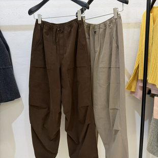Cecil26年早春工装 UD156 风宽松抽绳休闲裤