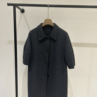 含90羊毛 2521 羊毛外套 Cecil简约高级感翻领中长款