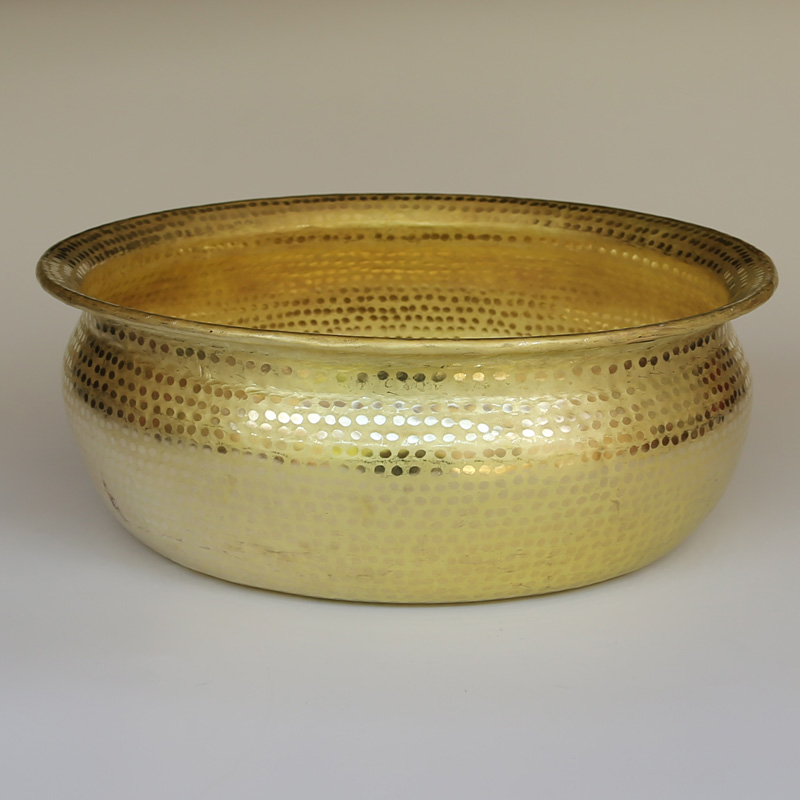 手工纯铜盆加厚紫铜盆纯黄铜大肚