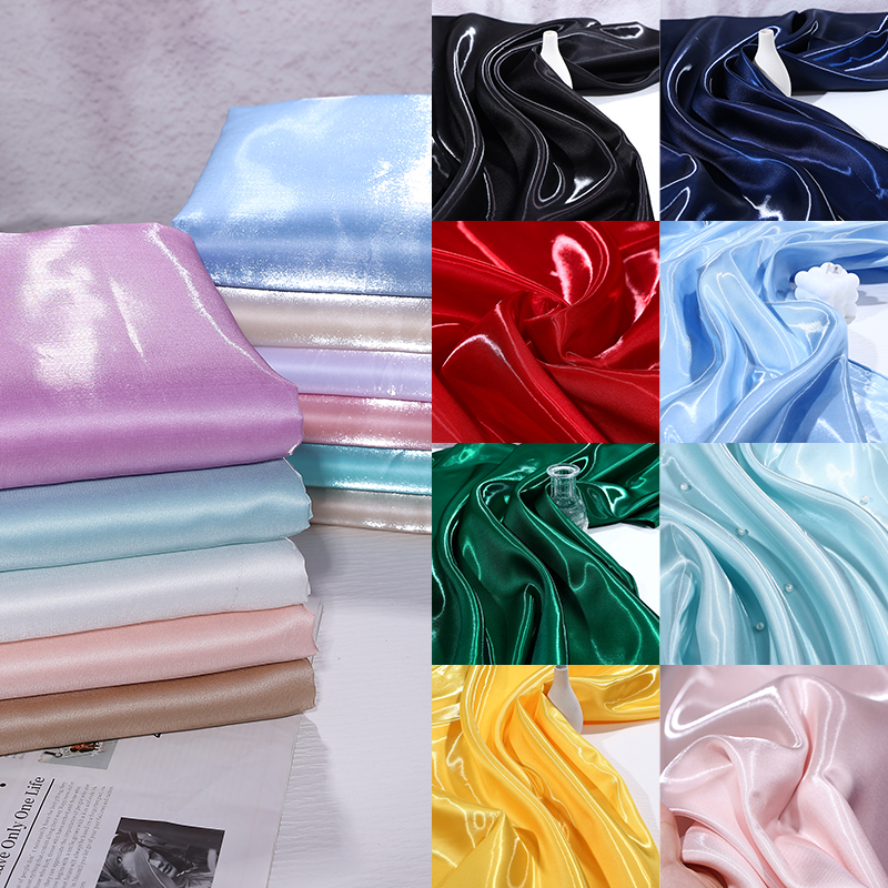 液态水光缎布料礼服装设计师面料