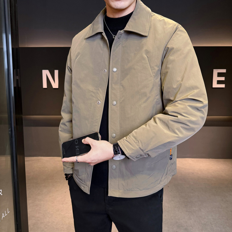 2025冬季新款轻薄羽绒服外套男款痞帅潮流短款高级感行政夹克保暖