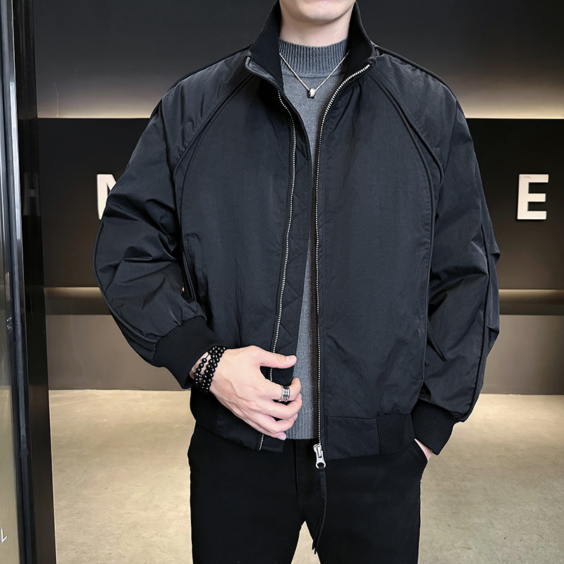 冬季新款羽绒服男韩版宽松立领加厚保暖白鸭绒外套潮流青年休闲男