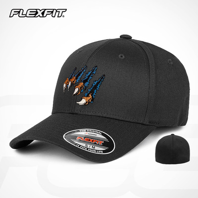 FLEXFIT硬顶刺绣棒球帽男女高顶全封闭大头围鸭舌帽防晒帽子批发