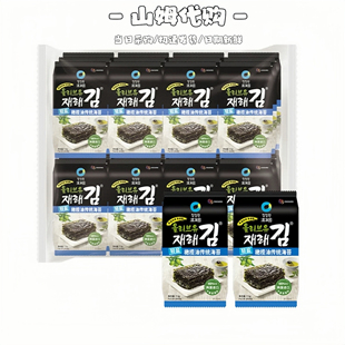 山姆代购清净园轻盐橄榄油传统海苔180g高蛋白即食进口海苔零食