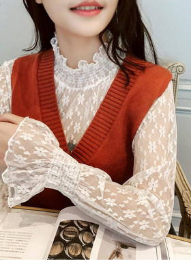 春季蕾丝打底长袖
