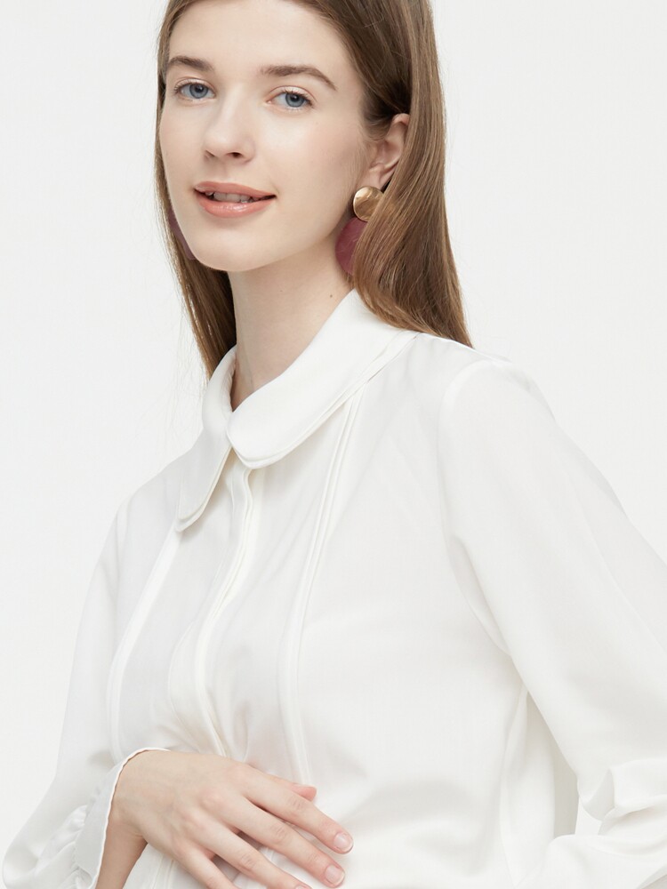 MATERNITY PROFESSIONAL WEAR SPRING AUTUMN SHIRT SWEET DOLL COLLAR MATERNITY TOP COMMUTING BASE COTTON UNDERWEAR SHIRT