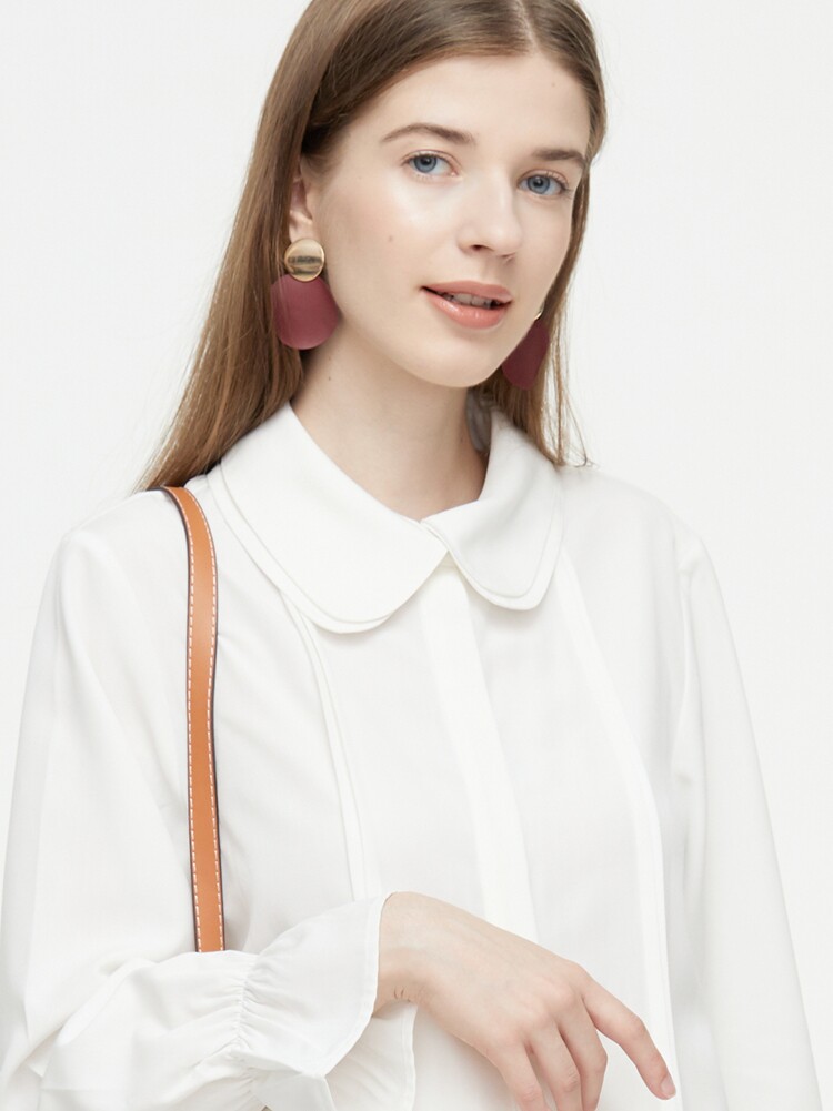 MATERNITY PROFESSIONAL WEAR SPRING AUTUMN SHIRT SWEET DOLL COLLAR MATERNITY TOP COMMUTING BASE COTTON UNDERWEAR SHIRT