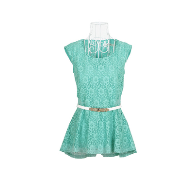 夏装荷叶边清爽无袖套头打底衫