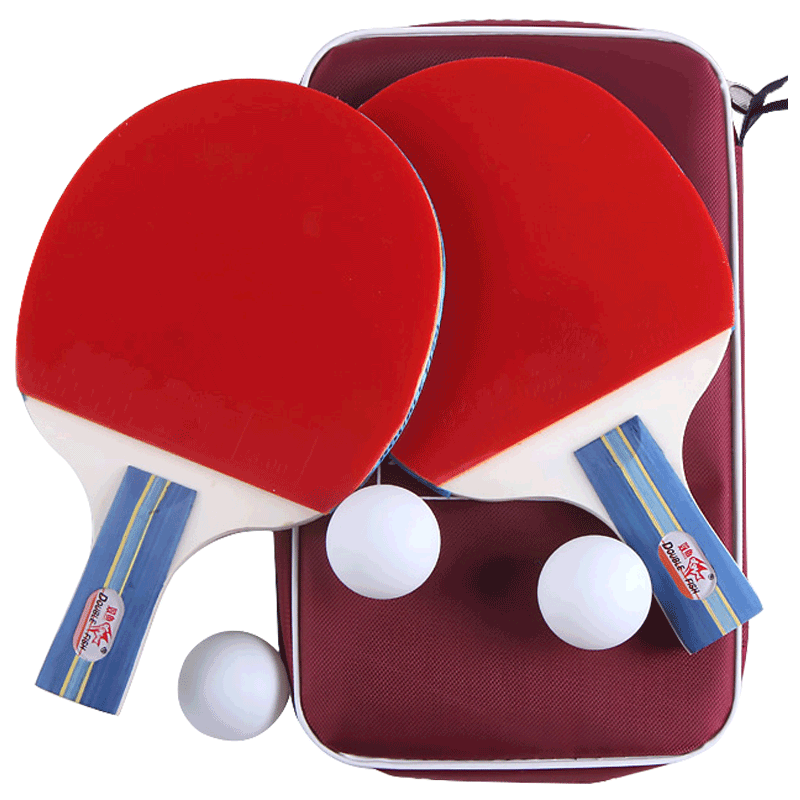 双鱼乒乓球拍双拍套装