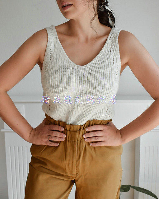 撒哈拉背心 暗夜魅影翻译中文编织图解文字说明  非成品