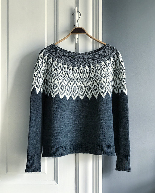 格陵兰  圆肩提花毛衣中文编织图解  拍下备注邮箱