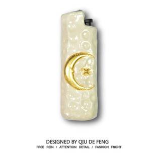 手工制作 星月镶嵌循环替换打火机 适配草蜢 比克火机壳 火机套