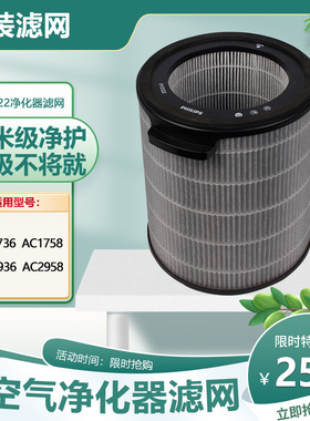 飞利浦空气净化器滤网FY2122原装滤芯适配AC1736/1758/2936/2958