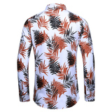 春秋款花衬衫大码加肥韩版男士长袖衬衫镂空C628p30，男装衬衫，星座1203