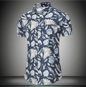 A98 新款男衬衫短袖大码青年数码印花休闲衬衫短袖p35镂空黑底,男装T恤,星座1203