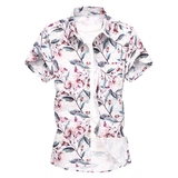 A92-A98潮流男衬衫短袖大码青年数码印花弹力休闲衬衫p35组合平铺，男装T恤，星座1203