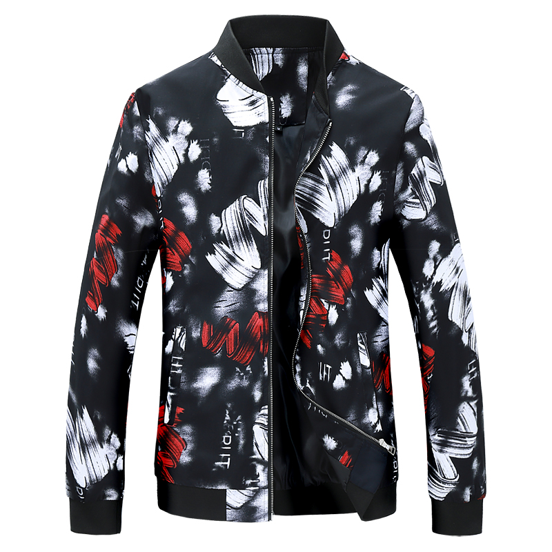 春秋装潮男花色大码夹克休闲男青年夹克外套JK823p65，男装夹克，星座1203