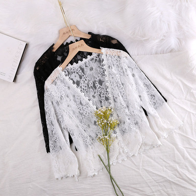 短款旗袍披肩配裙子吊带蕾丝外套