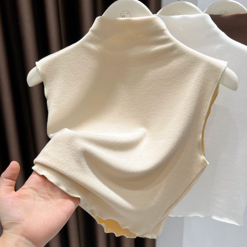 秋冬双面德绒打底衫领子太低神器