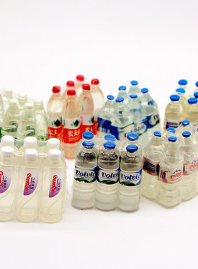 Dollhous e娃娃屋 微缩仿真 矿泉水 塑封套装 迷你包装OB11食玩