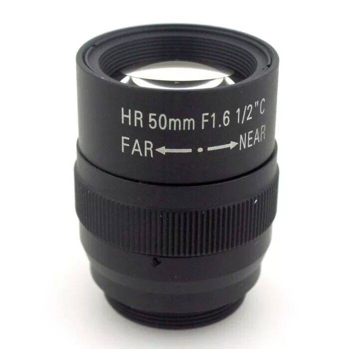 50MM 수동 조리개 고정 초점 보안 렌즈 감시 카메라 C 마운트 렌즈 액세서리 렌즈