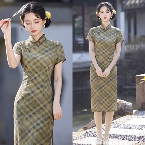 国风旗袍文艺2026年新款日常优雅复古老上海年轻款裙新中式改良