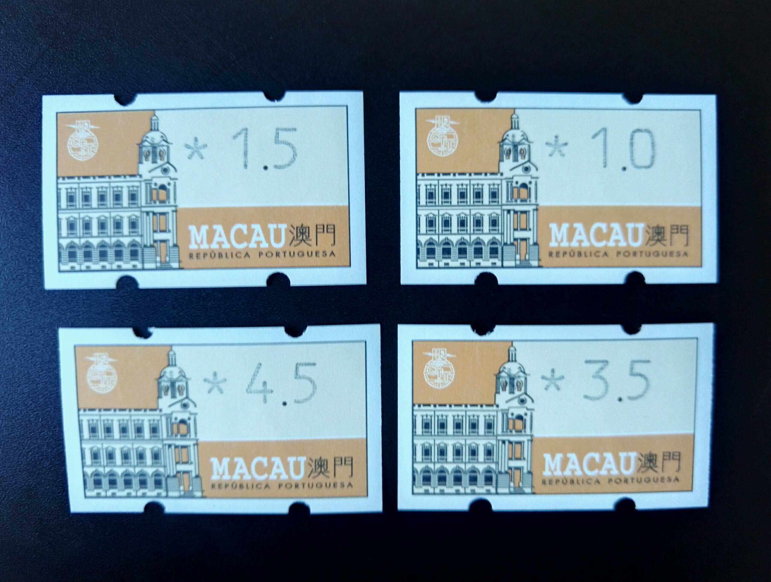 澳门1993年邮政服务接近你电子邮资标签4全新