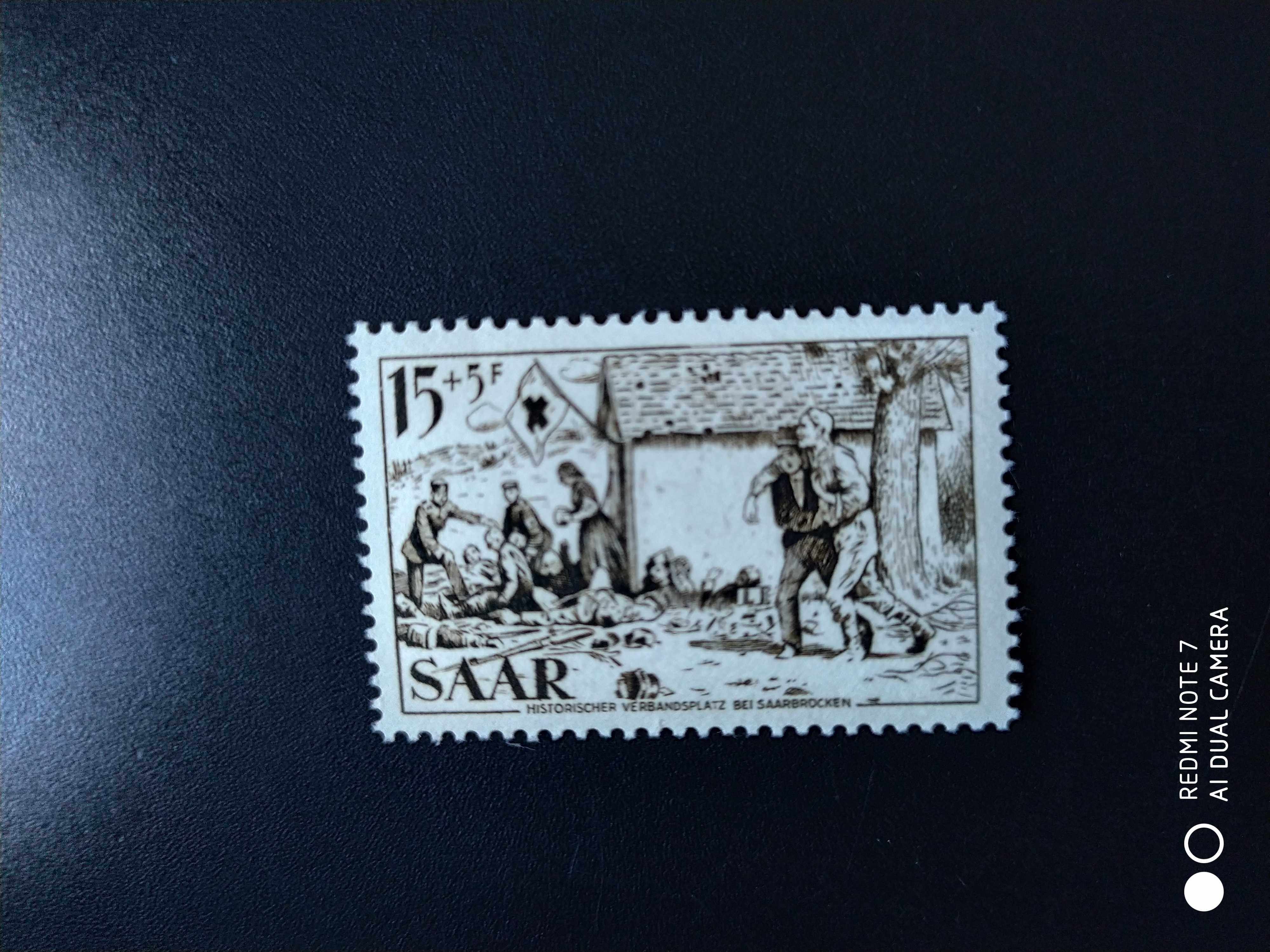 萨尔1956年红十字战地救护邮票1新(微贴)