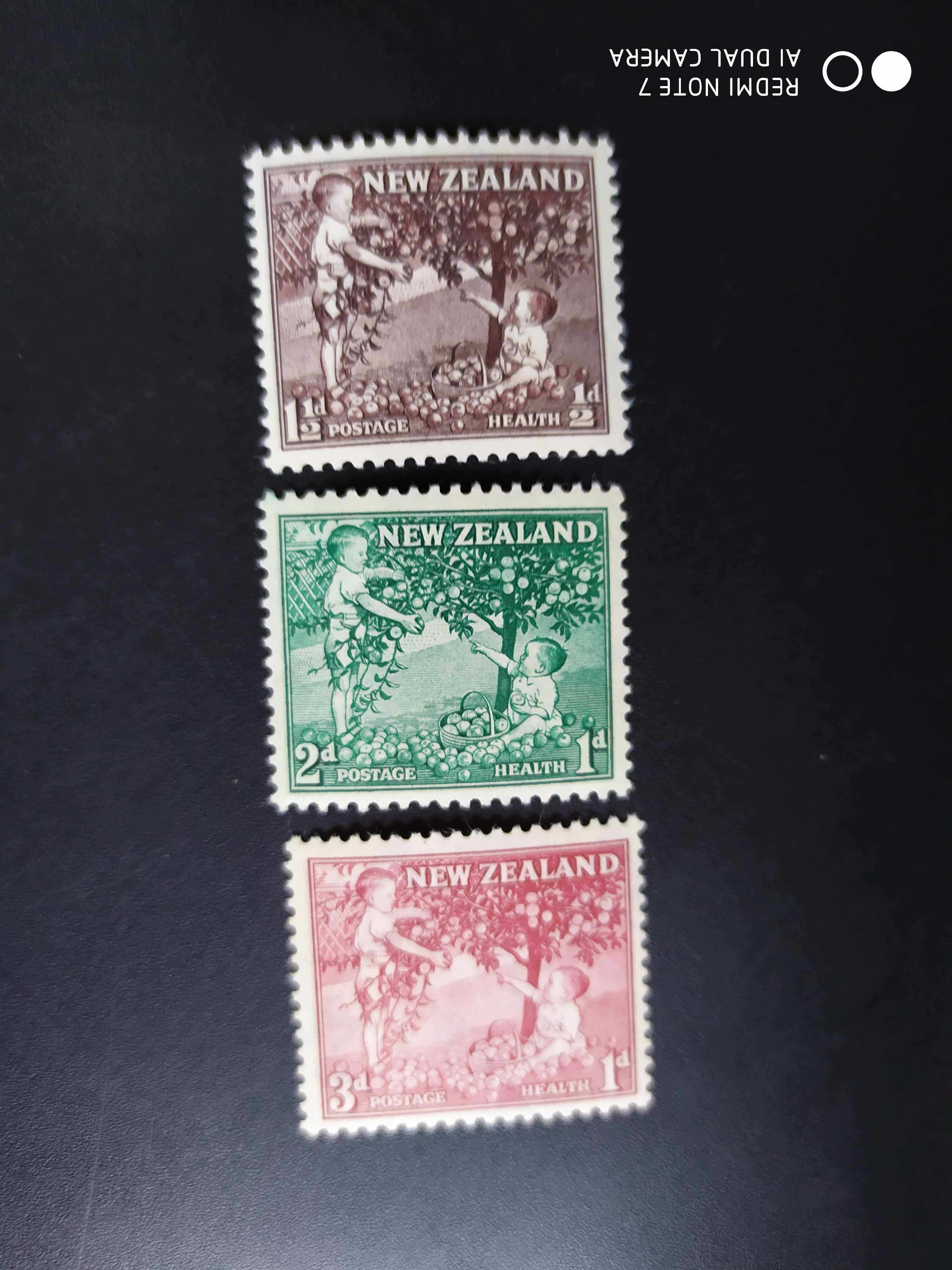 新西兰1956年儿童健康邮票3全新