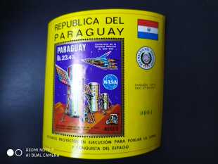 巴拉圭1970年月球站航天邮票小型张样张1全新