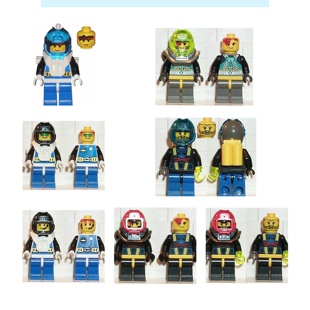 乐高95年绝版人仔深海探险aqu001 002 003 005 006 007 008潜水员