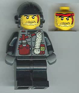 乐高Lego 恐龙系列 人仔 din002 捕猎者 2005年7298 7477